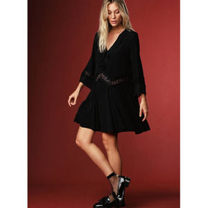 Anthropologie Black Mini Dress